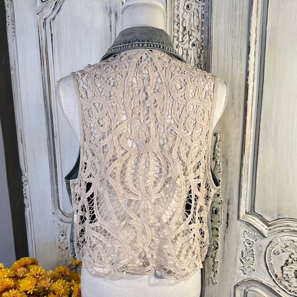 Curated Boho  Clothing Set with Denim Vest and Tops - Picture 6 of 14